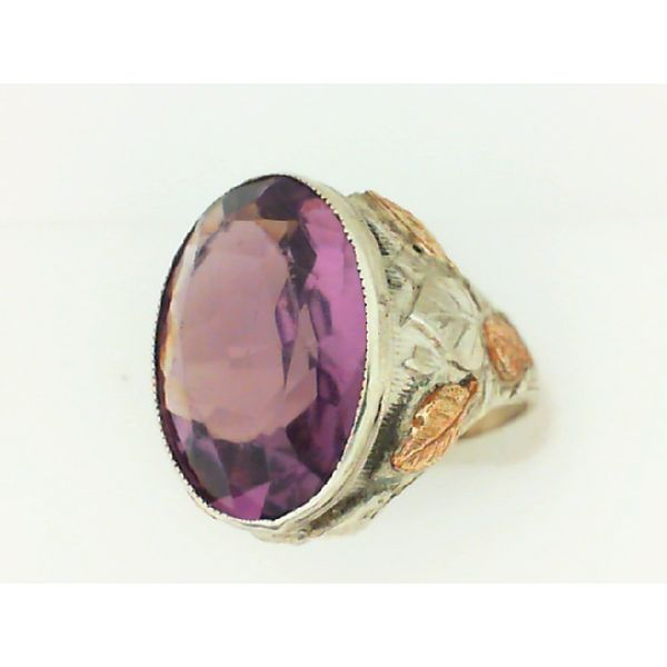 Black Hills Silver Ring with Purple Stone Chipper's Jewelry Bonney Lake, WA
