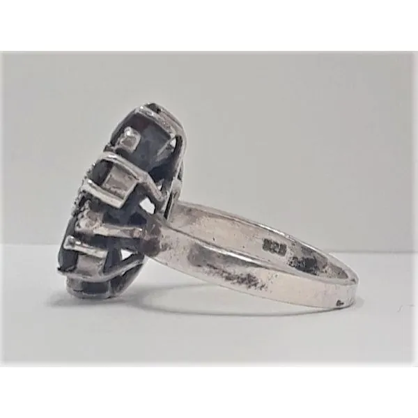 Sterling Silver Garnet and Marcasite Ring Image 2 Chipper's Jewelry Bonney Lake, WA