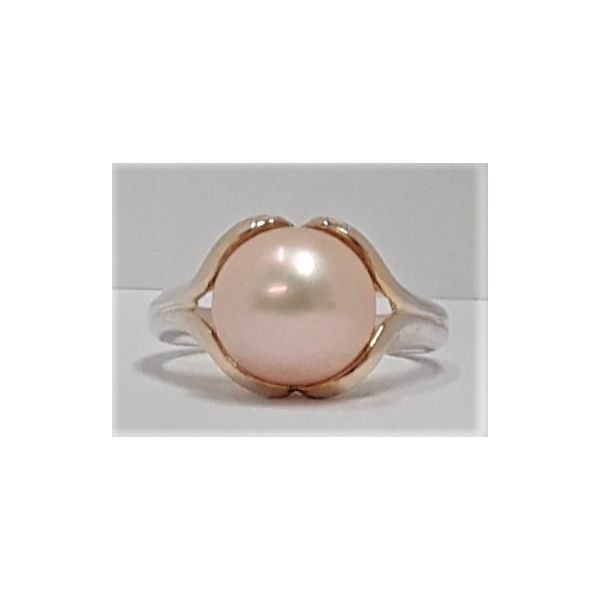 Sterling Silver Button Freshwater Pearl Ring Chipper's Jewelry Bonney Lake, WA