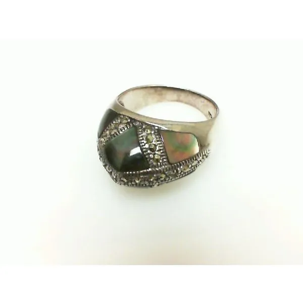 Sterling Silver Abalone Shell & Hematite Ring Chipper's Jewelry Bonney Lake, WA