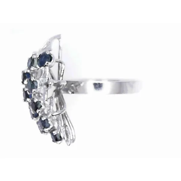 Sterling Silver Sapphire Cluster Ring Image 2 Chipper's Jewelry Bonney Lake, WA
