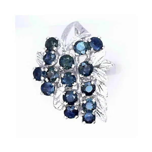 Sterling Silver Sapphire Cluster Ring Chipper's Jewelry Bonney Lake, WA