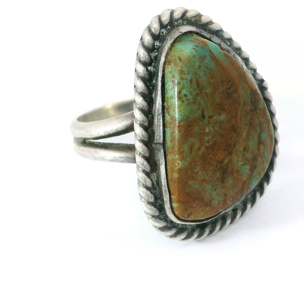 Native American Sterling Silver Turquoise Ring Image 2 Chipper's Jewelry Bonney Lake, WA