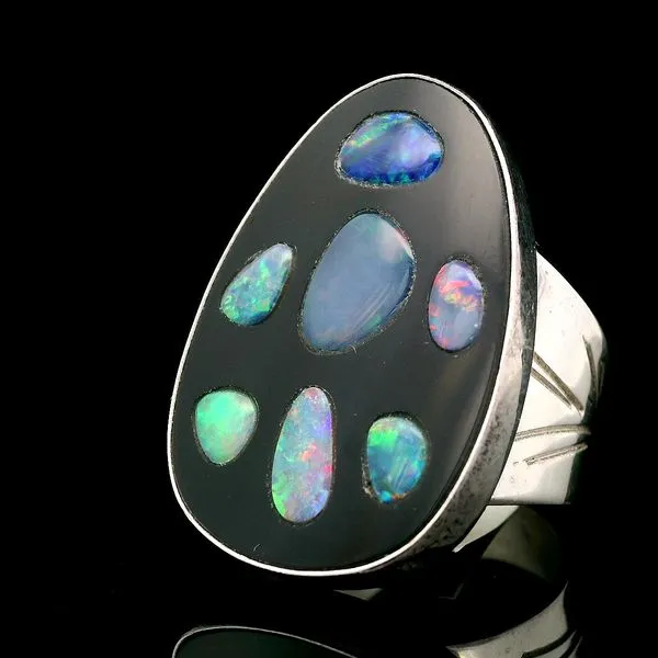 Sterling Silver Opal Doublet Ring Sz. 9 Chipper's Jewelry Bonney Lake, WA