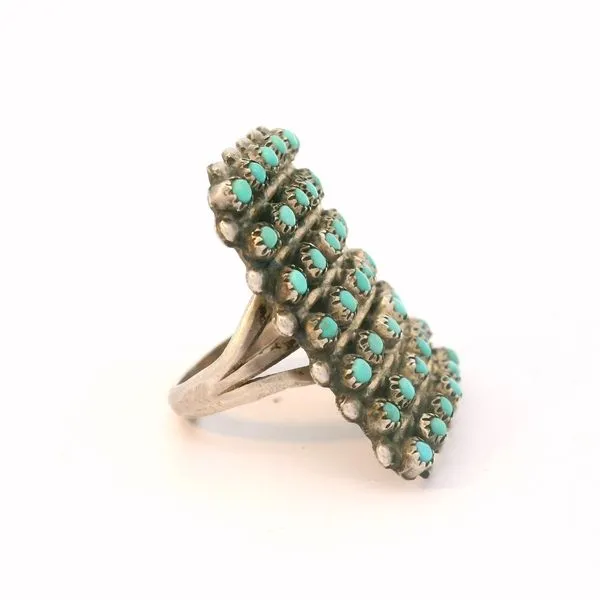 Vintage Sterling Silver Turquoise Zuni Ring Image 2 Chipper's Jewelry Bonney Lake, WA