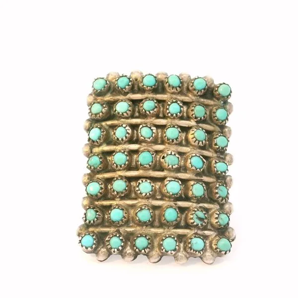 Vintage Sterling Silver Turquoise Zuni Ring Chipper's Jewelry Bonney Lake, WA