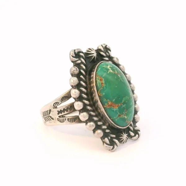 Vintage Sterling Silver Turquoise Ring Image 3 Chipper's Jewelry Bonney Lake, WA