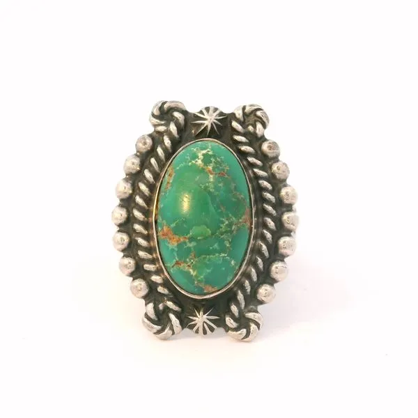Vintage Sterling Silver Turquoise Ring Chipper's Jewelry Bonney Lake, WA