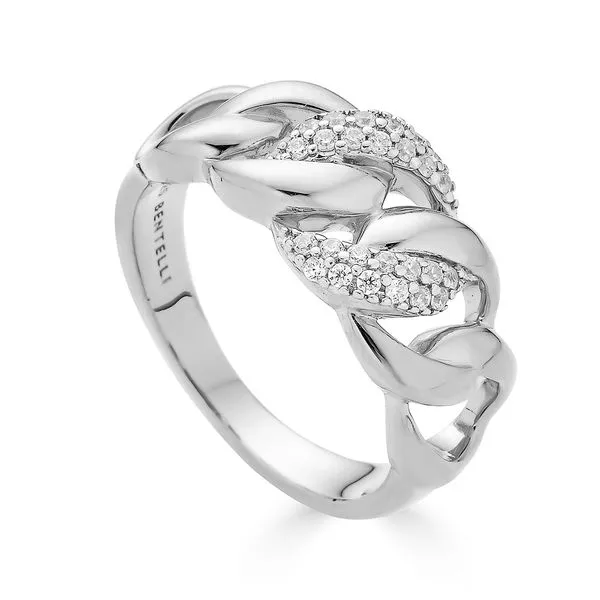 Sterling Silver White Sapphire Chain Style Ring Chipper's Jewelry Bonney Lake, WA