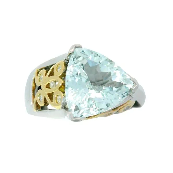 Sterling/18K Aquamarine Ring Sz. 7 Chipper's Jewelry Bonney Lake, WA