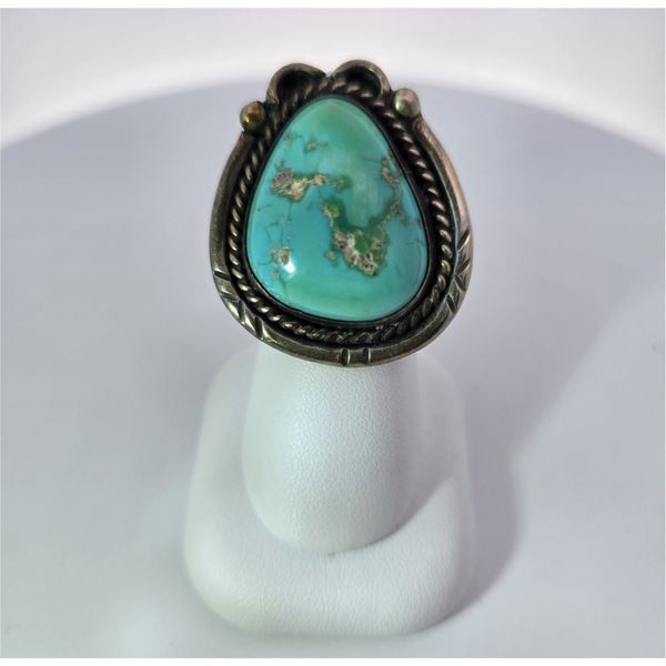 Vintage Sterling Silver Turquoise Navajo Ring Sz. 5.5 Chipper's Jewelry Bonney Lake, WA