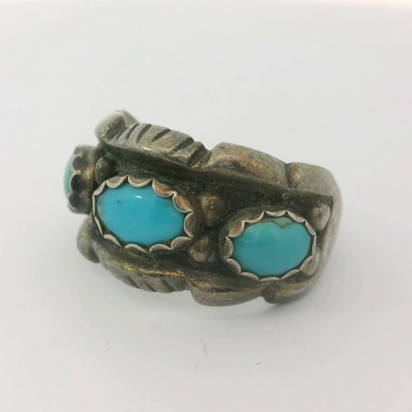 Vintage Native American Turquoise Ring Image 4 Chipper's Jewelry Bonney Lake, WA