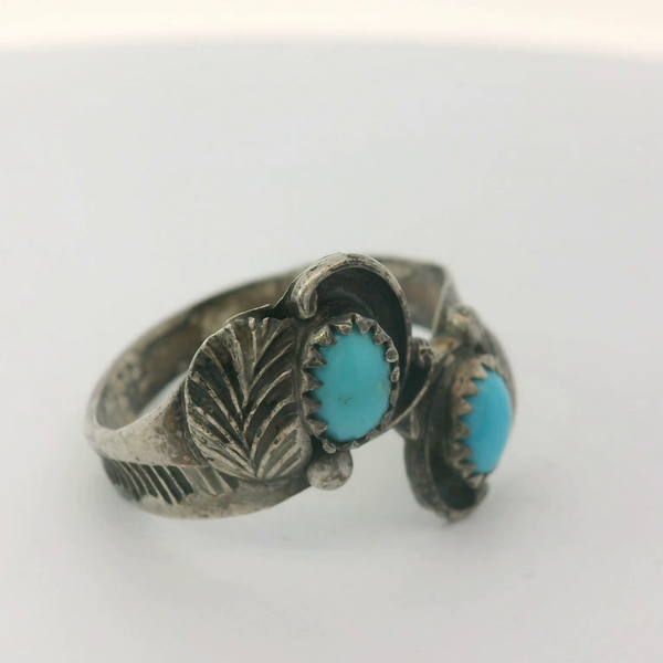 Vintage Native American Turquoise Ring Sz.9 Image 3 Chipper's Jewelry Bonney Lake, WA