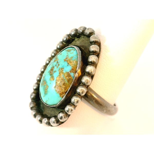 Sterling Silver Navajo Style Turquoise Ring size 9.25 Image 2 Chipper's Jewelry Bonney Lake, WA