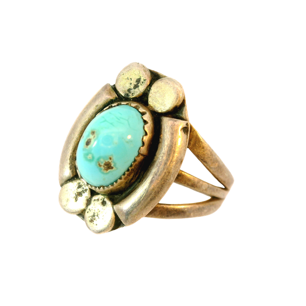 Sterling Silver Navajo Style Turquoise Ring size 6.5 Image 2 Chipper's Jewelry Bonney Lake, WA