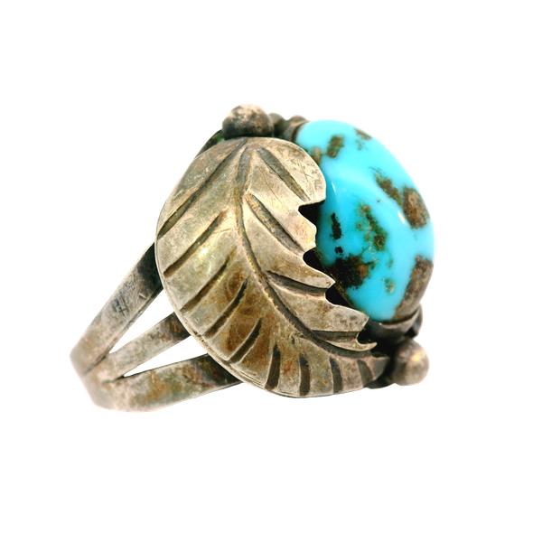 Vintage Sterling Silver Navajo Style Turquoise Ring Sz.7 Image 2 Chipper's Jewelry Bonney Lake, WA