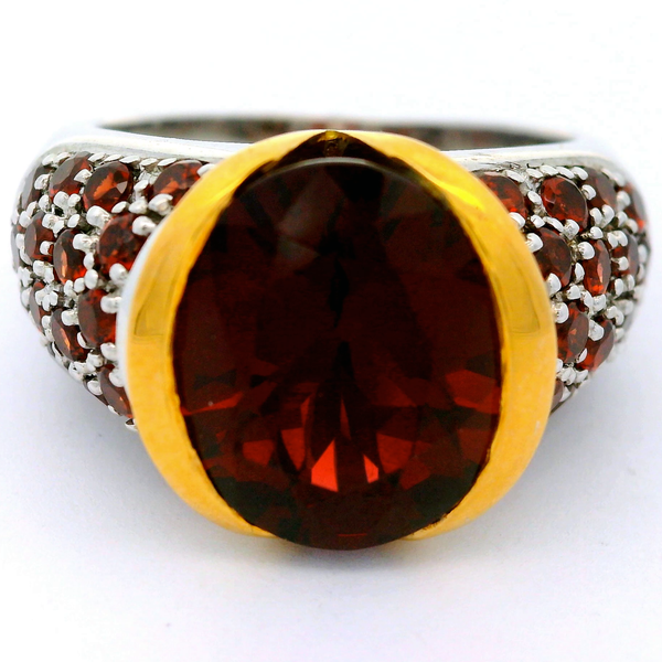 Sterling Silver 18K Gold Accent, Garnet Ring, size 7 Chipper's Jewelry Bonney Lake, WA