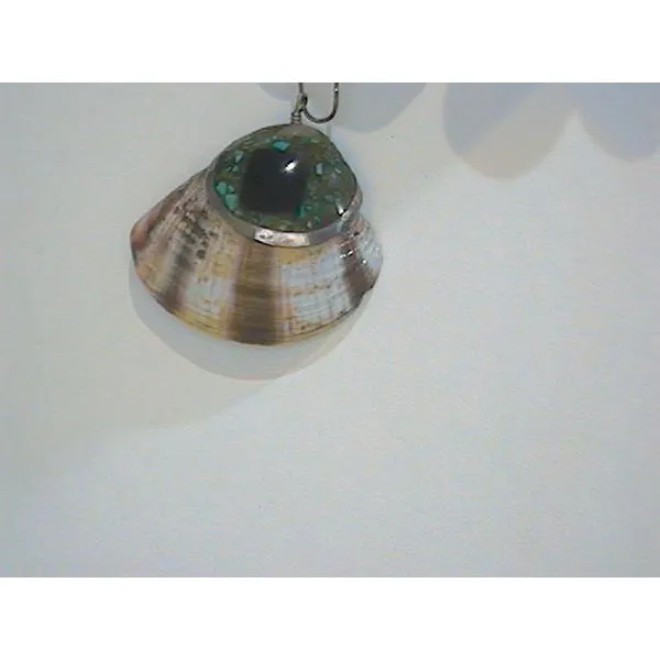 Native American Pendant Shell w/inlay mixed stones Chipper's Jewelry Bonney Lake, WA