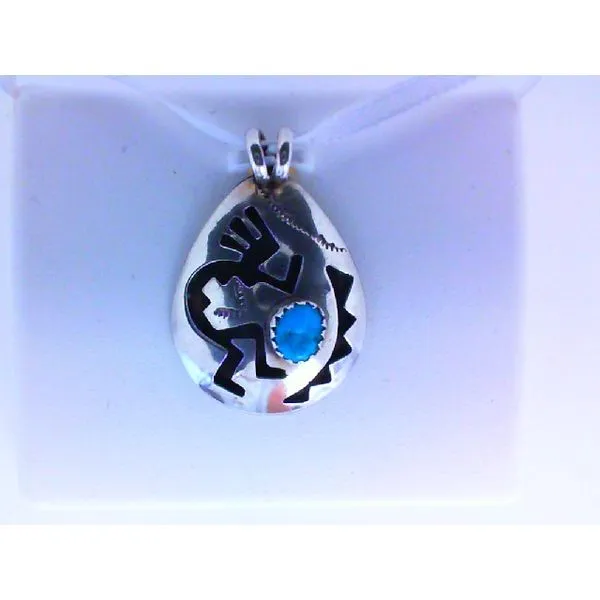 Genuine Turquoise Sterling Silver Native American Pendant Chipper's Jewelry Bonney Lake, WA