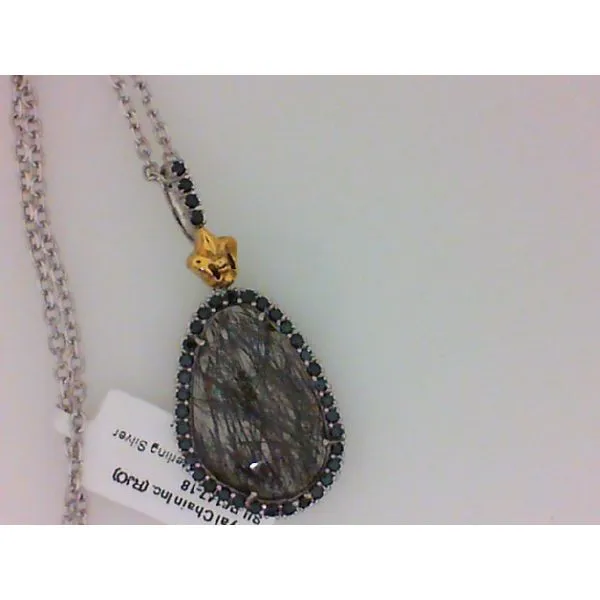 Lady's White Sterling Silver & 18kt Pendant Chipper's Jewelry Bonney Lake, WA