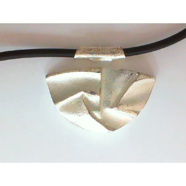 Sterling Silver Pendant with Leather Cord Chipper's Jewelry Bonney Lake, WA