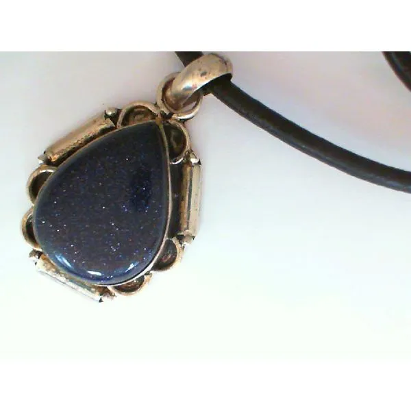 Purple Dyed Gold Stone and Sterling Silver Pendant Chipper's Jewelry Bonney Lake, WA