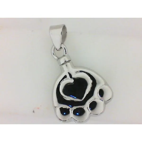 Sterling Silver Rhodium-plated Polished Puppy Paw Ash Holder Pendant Chipper's Jewelry Bonney Lake, WA