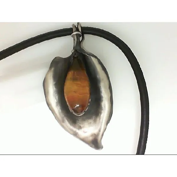 Silver Baltic Amber Flower Pendant Chipper's Jewelry Bonney Lake, WA