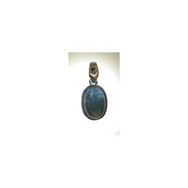 Sterling Silver Green Cat's Eye Tourmaline Pendant or Charm Chipper's Jewelry Bonney Lake, WA