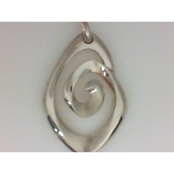 Sterling Silver Pendant Swirl with 28" Sterling Silver Festival Chain Image 2 Chipper's Jewelry Bonney Lake, WA