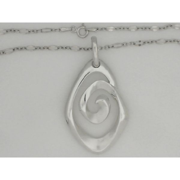 Sterling Silver Pendant Swirl with 28" Sterling Silver Festival Chain Chipper's Jewelry Bonney Lake, WA