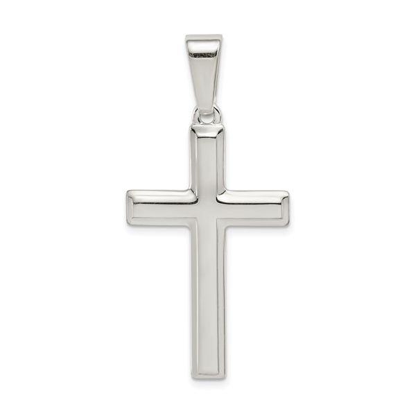 Sterling Silver Polished Cross Pendant Chipper's Jewelry Bonney Lake, WA