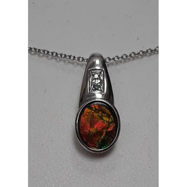 Sterling Silver Ammolite Pendant Chipper's Jewelry Bonney Lake, WA