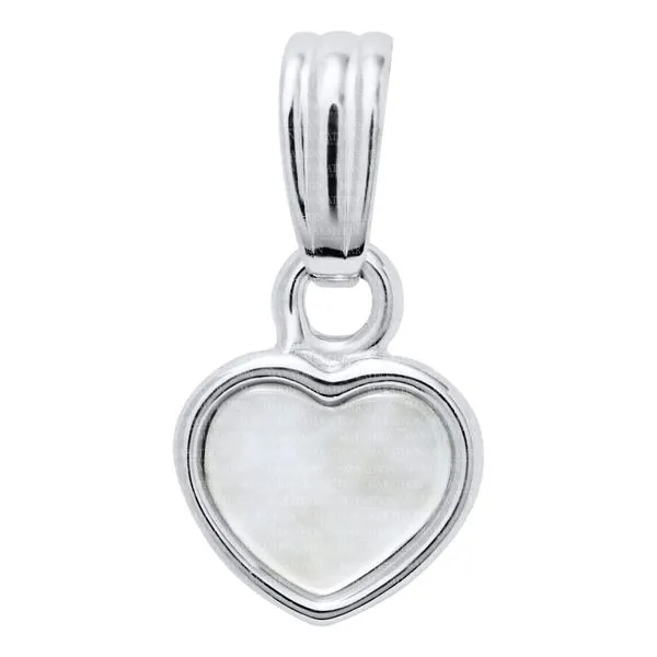 Sterling Silver Heart Pendant/Charm with Mother of Pearl Stone Chipper's Jewelry Bonney Lake, WA