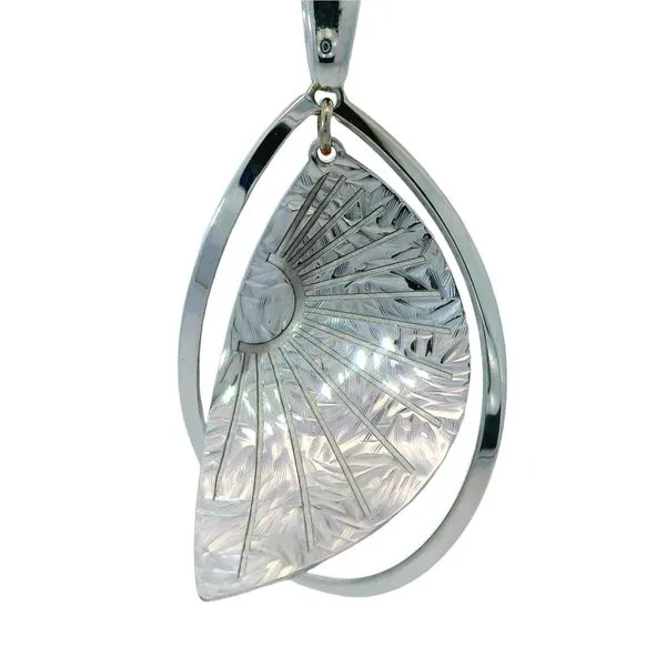 Sterling Silver Sunray Leaf Necklace Image 2 Chipper's Jewelry Bonney Lake, WA
