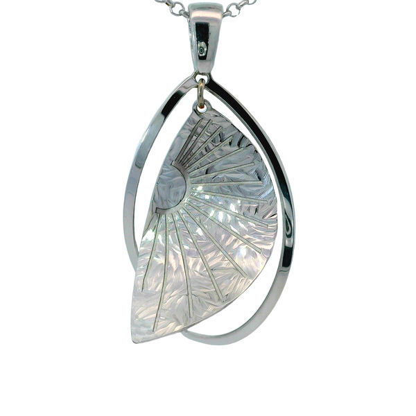 Silver Sunray Leaf Necklace Chipper's Jewelry Bonney Lake, WA