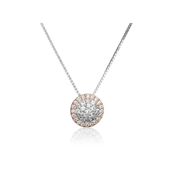 Sterling Silver White Sapphire Round Pave Pendant Chipper's Jewelry Bonney Lake, WA