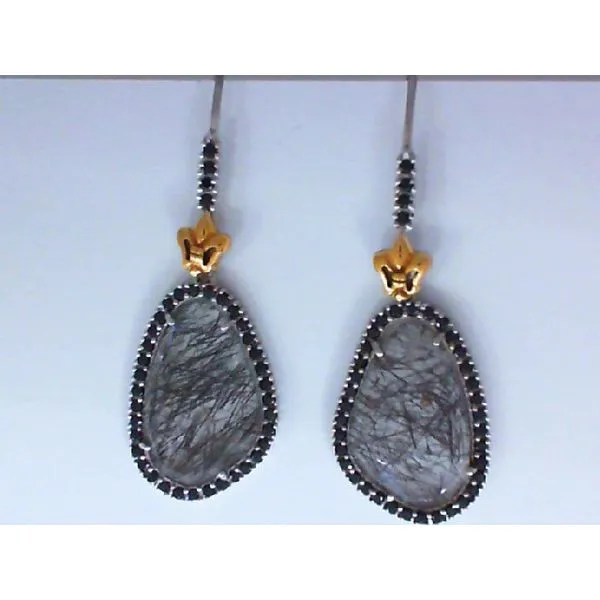 Lady's Two Tone Sterling Silver/18Kt Drop Earrings Chipper's Jewelry Bonney Lake, WA