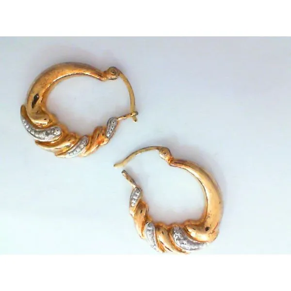 Yellow Hoop with Diamond Chips in Sterling Silver Chipper's Jewelry Bonney Lake, WA