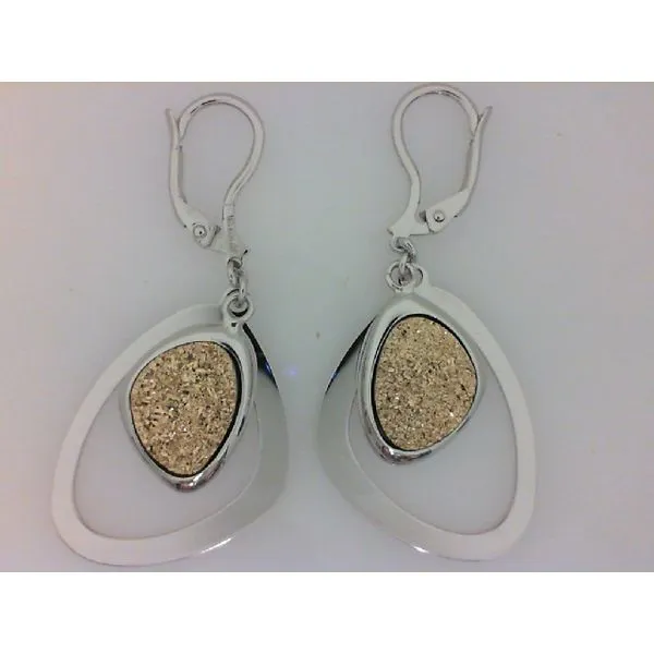 SS Golden Drusy(Coated) Barbara Earrings Chipper's Jewelry Bonney Lake, WA