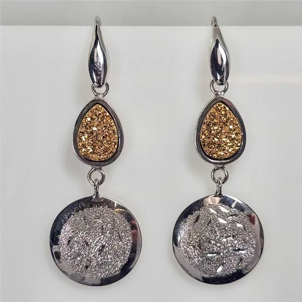 SS Gold Drusy(Coated) Rhonda Earrings Chipper's Jewelry Bonney Lake, WA