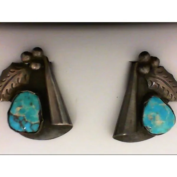925 & Turquoise Clip On Earrings Chipper's Jewelry Bonney Lake, WA