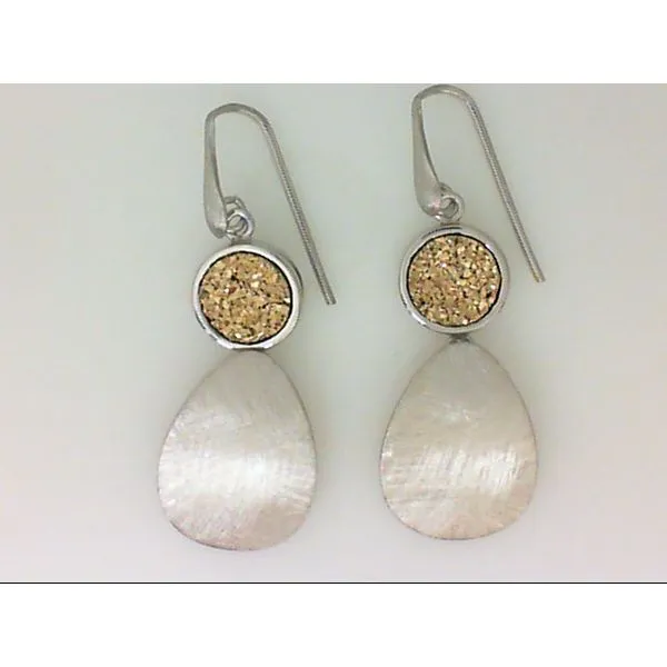 SS Gold Drusy (Coated) Naomi Earrings Chipper's Jewelry Bonney Lake, WA