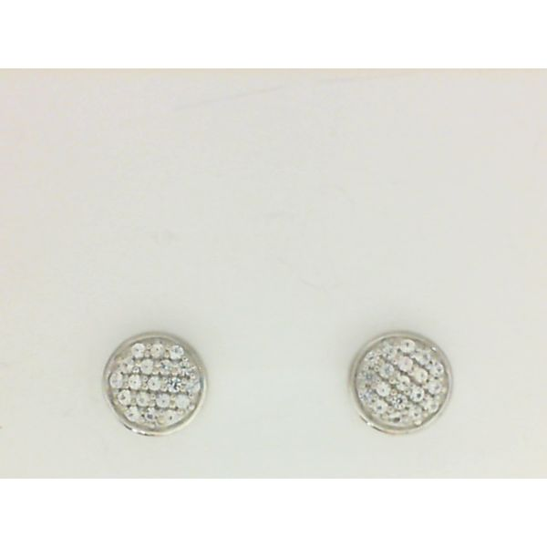 Sterling Silver Round White Sapphire Earrings Chipper's Jewelry Bonney Lake, WA