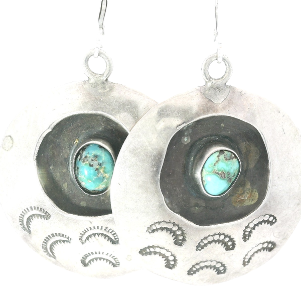 Vintage Sterling Silver Navajo Turquoise Earrings Chipper's Jewelry Bonney Lake, WA