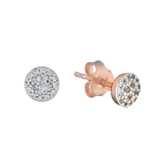 Sterling Silver White Sapphire Cluster Stud Earrings Chipper's Jewelry Bonney Lake, WA