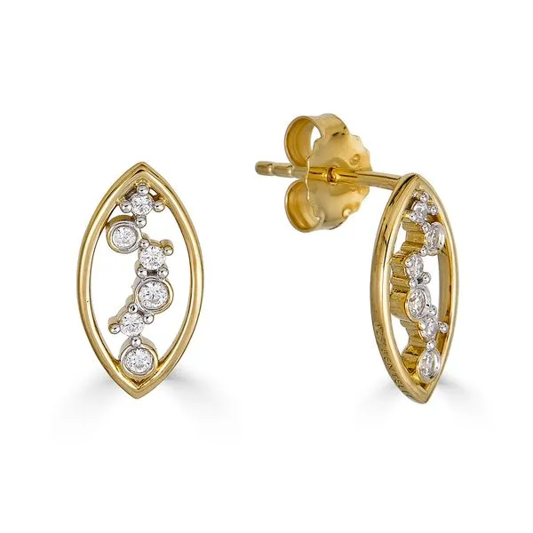 Sterling Silver White Sapphire Cluster Stud Earrings Chipper's Jewelry Bonney Lake, WA
