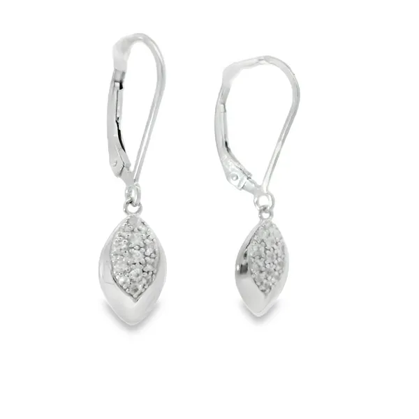 Sterling Silver White Sapphire Dangle Earrings Image 3 Chipper's Jewelry Bonney Lake, WA