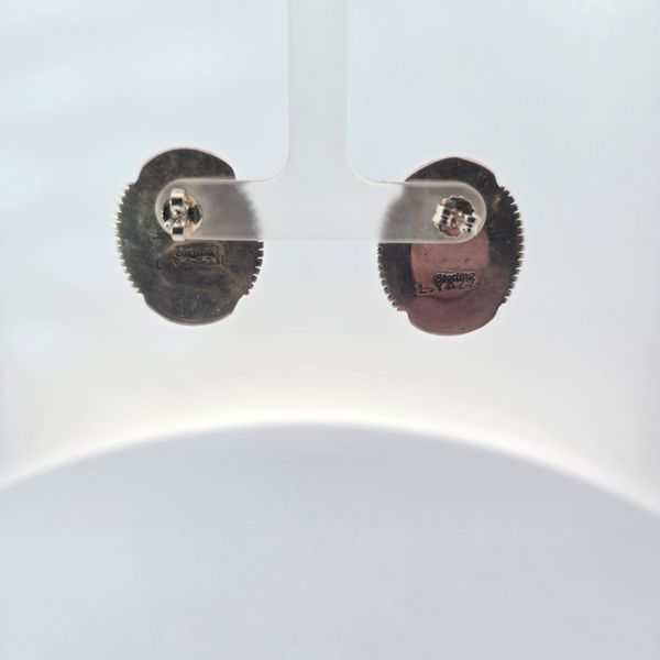 Vintage L.Yazzie Inlay Earrings Image 2 Chipper's Jewelry Bonney Lake, WA