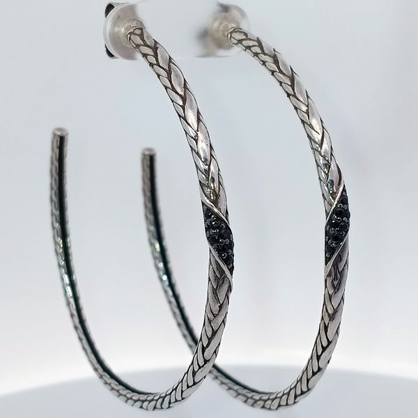 Vintage John Hardy Woven Sterling Hoops Image 2 Chipper's Jewelry Bonney Lake, WA